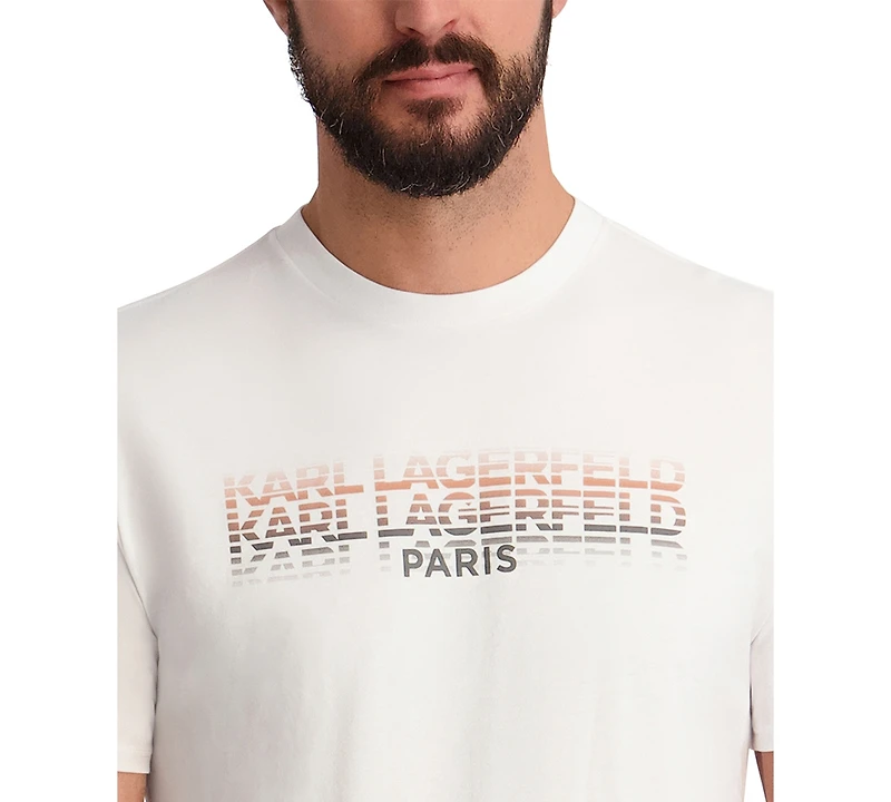 Karl Lagerfeld Paris Men's Logo Detail T-Shirt