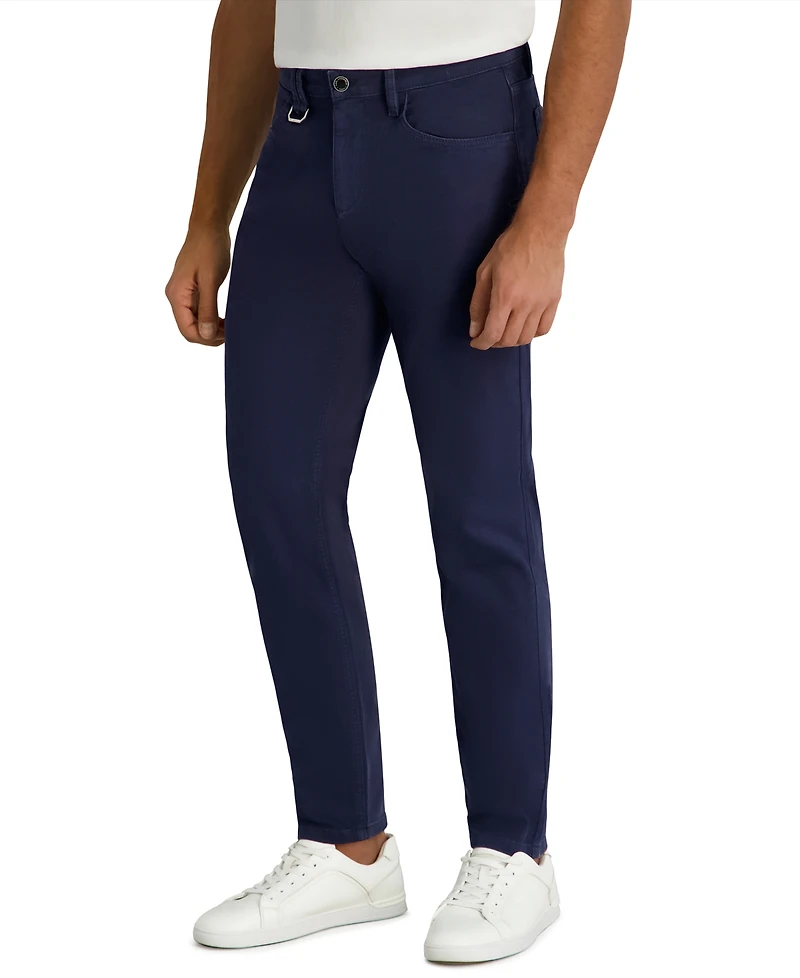 Karl Lagerfeld Paris Men's Regular-Fit Linen-Blend 5-Pocket Casual Pants
