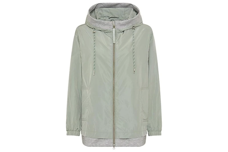 Olsen Women's Mixed Media Hooded Jacket
