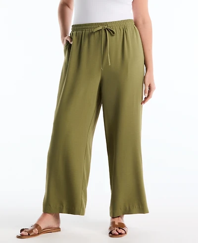 Rafaella Plus Drawstring Wide-Leg Pants