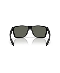 Costa Del Mar Men's Rectangle Broadbill Ii Xl Polarized Sunglasses, 6S9135
