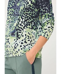Olsen Women's Animal Print Camo Sweater