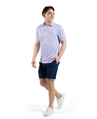 TailorByrd Men's Ditsy Floral Printed Performance Polo
