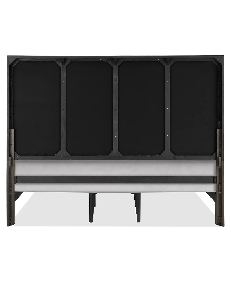 Ryder 63" Oak Veneer Upholstered Queen Bed