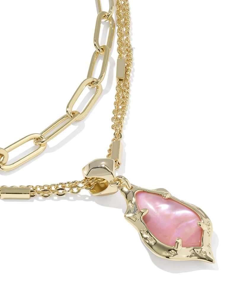 Kendra Scott Adriana Scallop Frame Multi Strand 14k Gold Over Brass Necklace