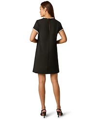 Adrianna Papell Petite Crew Neck Short-Sleeve Dress