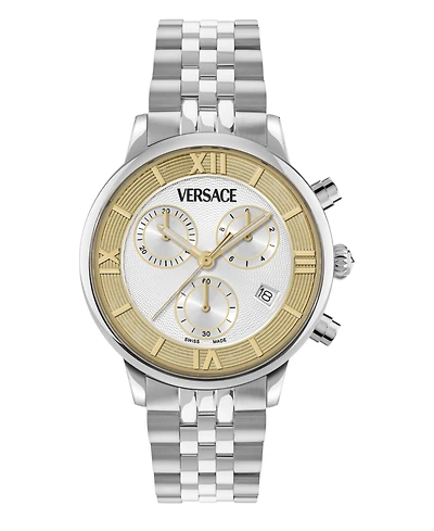 Versace Women's Classic Silver Stainless Steel Bracelet Watch, 38mm