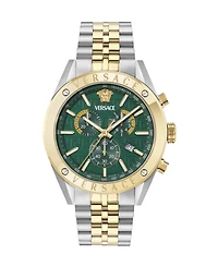 Versace Men's Athletic Two-Tone Stainless Steel Bracelet Watch, 44mm