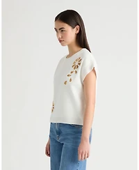 Nvlt Women's Sleeveless sweater with Sequin Detail