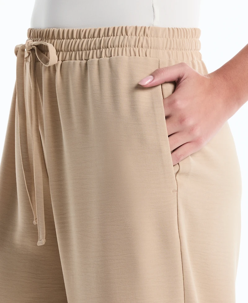 Rafaella Petite Drawstring Wide-Leg Pants