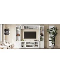 Streamdale Furniture Modern Tv Stand with Bookcase for TVs up to 65-inch