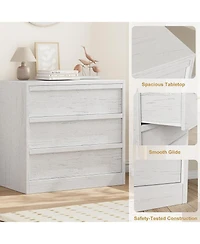 gaomon 3 Drawer Dresser for Bedroom, Small Modern Dresser Organizer Bedside Table for Living Room