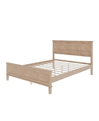 Streamdale Furniture Mid-Century Wood Platform Bed with Headboard - Full Size, Seadrift