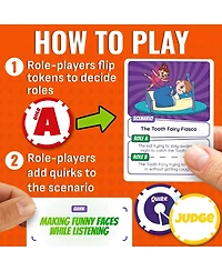 Quokka Family Charades Game – 120 Fun Scenario & Quirk Cards for Game Night and Parties