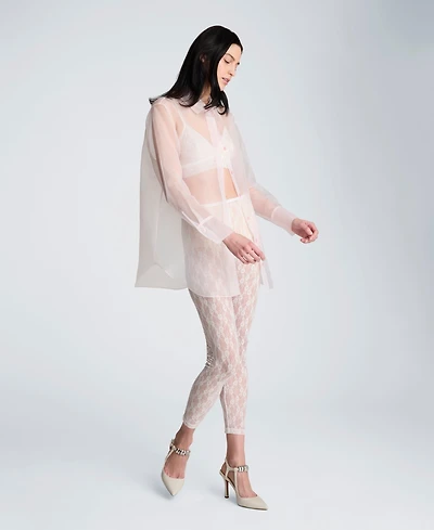 Kenneth Cole Women's Oversized Collared Tunic Shirt