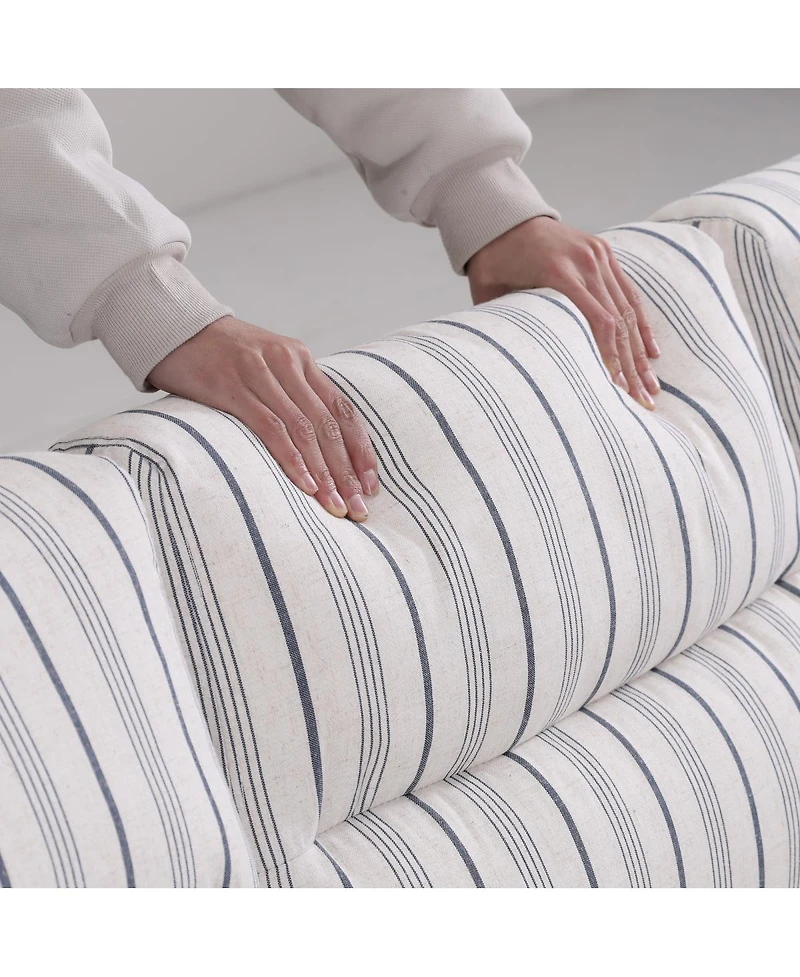 Streamdale Pu Cover Sofa with Rubber Wood Legs