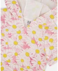 Deux par Toddler Girls French Terry Hooded Dress Printed Daisies