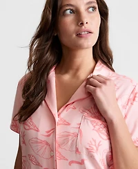 State of Day Women's Fluid Knit Notched-Collar Pajama Set Xs-3X, Exclusively at Macy's