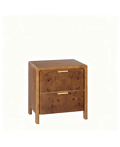 Yigii Rustic Nightstand, Farmhouse Style, No Assembly, Durable