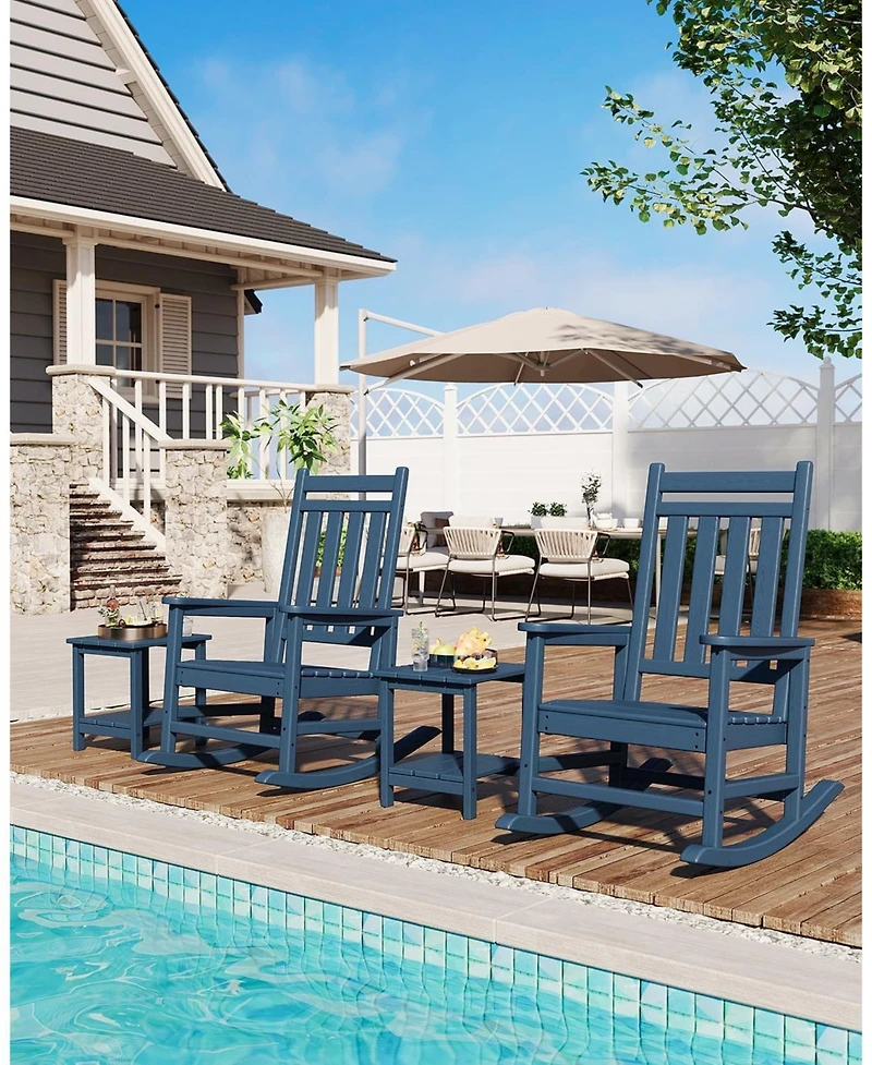 gaomon Poly Lumber Rocking Chair Outdoor Set of 4