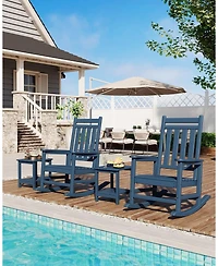gaomon Poly Lumber Rocking Chair Outdoor Set of 4
