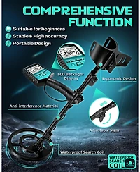 Joyaire Professional Metal Detector for Adults, Waterproof Gold Finder with Dsp Chip, 6 Modes, 11" Coil & Backlit Lcd for Beach and Field