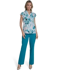 Calvin Klein Petite Collared Woven Top