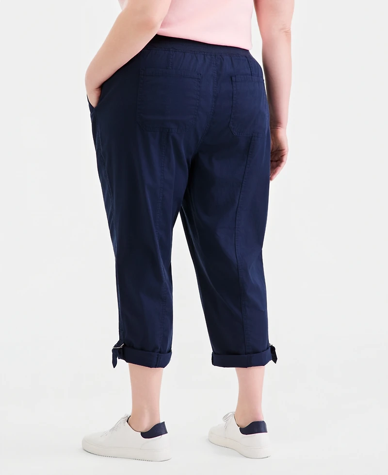 Style & Co Plus D-Ring Cuffed Capri Pants, Exclusively at Macy's