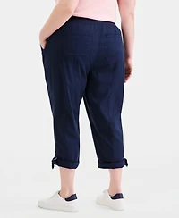 Style & Co Plus D-Ring Cuffed Capri Pants, Exclusively at Macy's