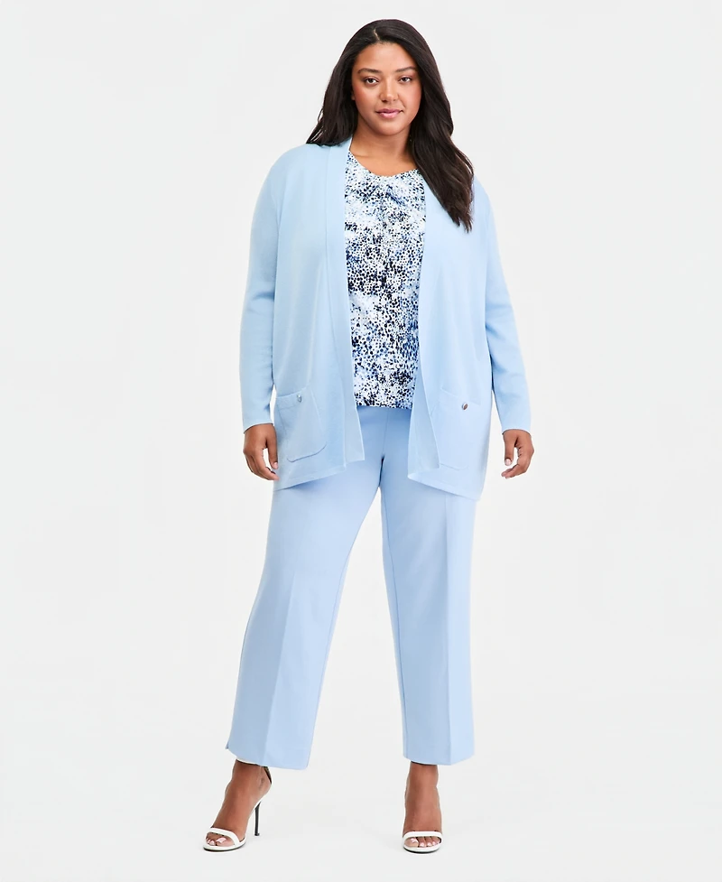 Anne Klein Plus Hollywood Slim-Fit Ankle Pants