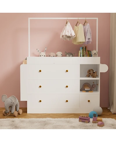Streamdale Furniture Modern Baby Dressing Table with 3 Drawers & Storage