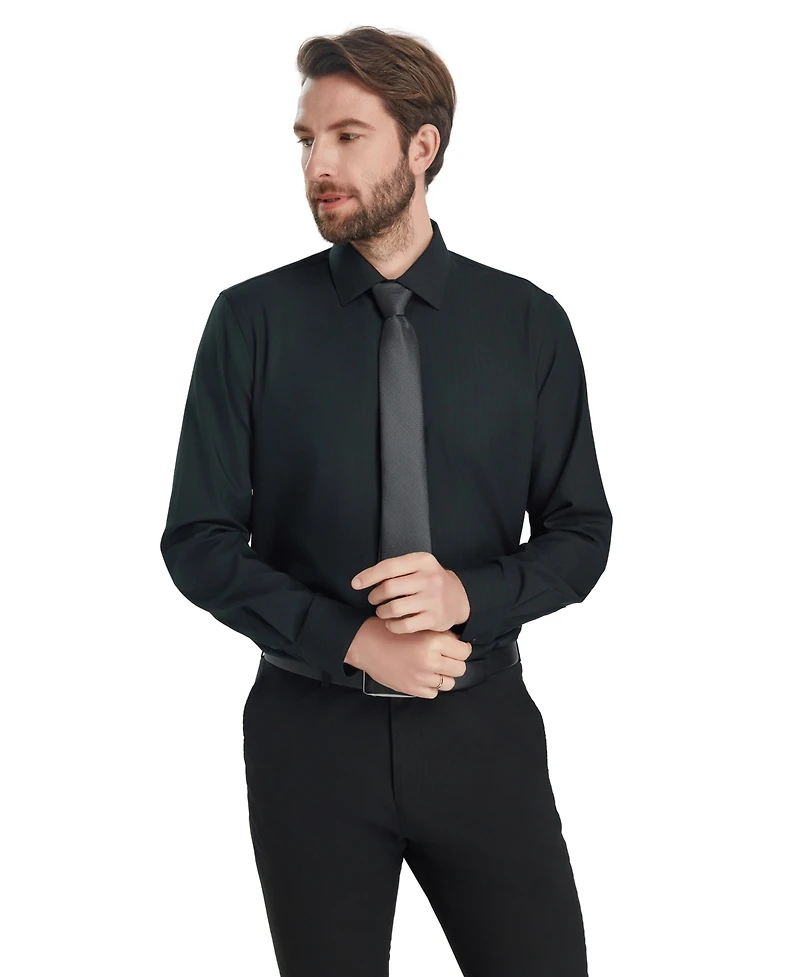 Alfani Men's Herringbone Long-Sleeve Dress Shirt, Macy's Exclusive