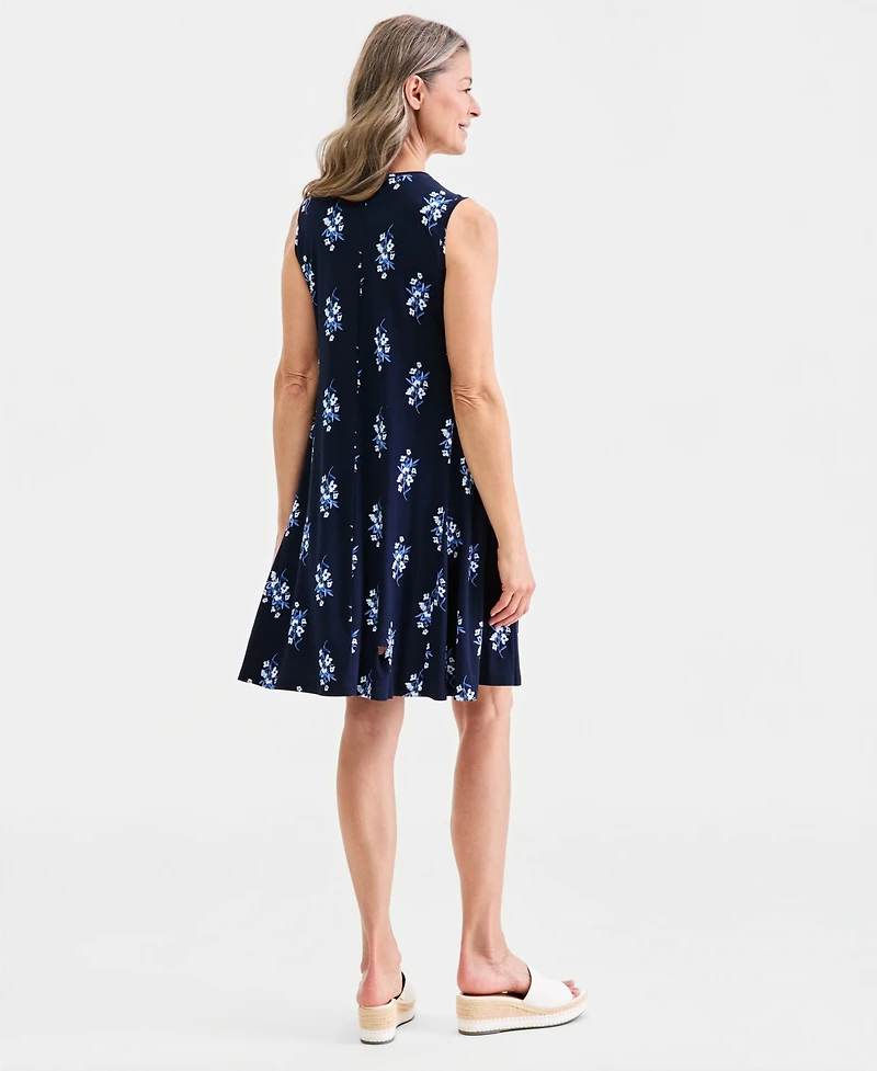 Style & Co Women's Printed Sleeveless Knit Dress, Macy's Exclusive
