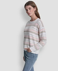 Dkny Jeans Women's Long-Sleeve Crewneck Sweater