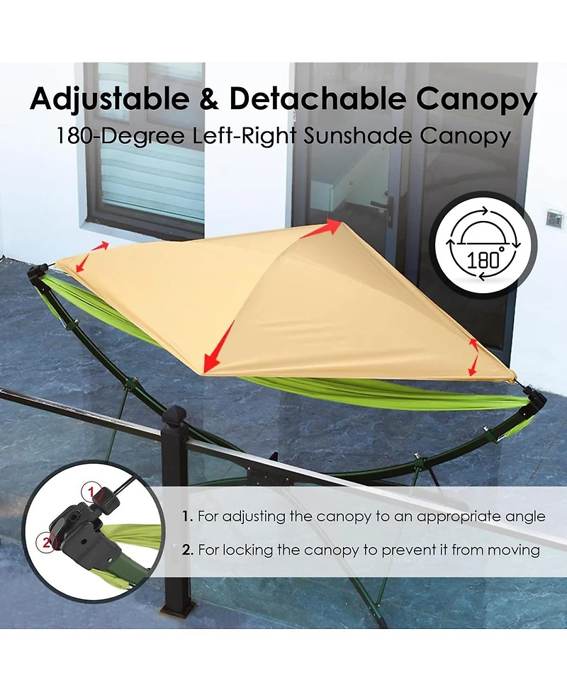 Streamdale Furniture Portable Outdoor Hammock with Stand, Sunshade & Bag