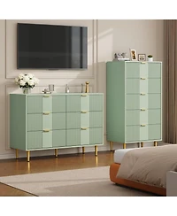 gaomon Fluted Dresser for Bedroom with 6 Drawers