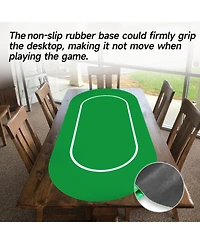 Gse Games & Sports Expert 70" x 35" Casino Card Game Tabletop Layout Mat with Carrying Bag, Non-Slip Rubber Layout Mat