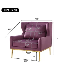 Streamdale Furniture Velvet Accent Armchair