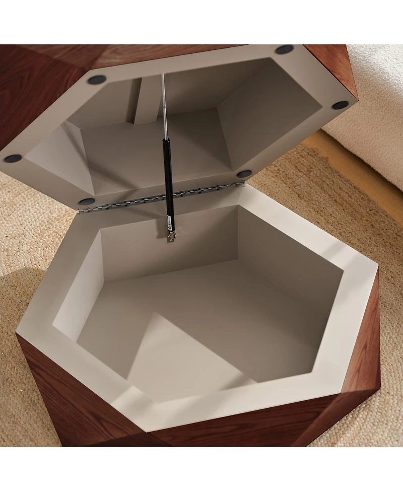 Streamdale Furniture Retro Polygon Flip Top Coffee Table