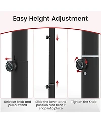 Slickblue 3.3-7 Feet Portable Adjustable Outdoor Kids Basketball Hoop Goal