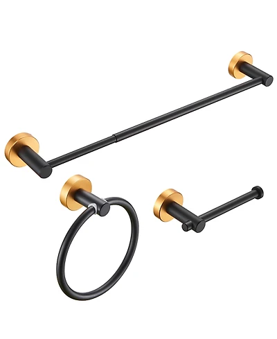 Rainsken Bathroom Collection 3-Piece Aluminum Towel Bar Set