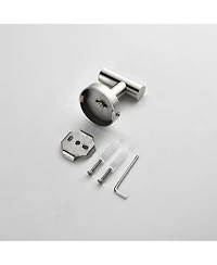 Rainsken 3 - Piece Bathroom Hardware Set, Toilet Paper Holder, Clothes Hook and Towel Rack Ring