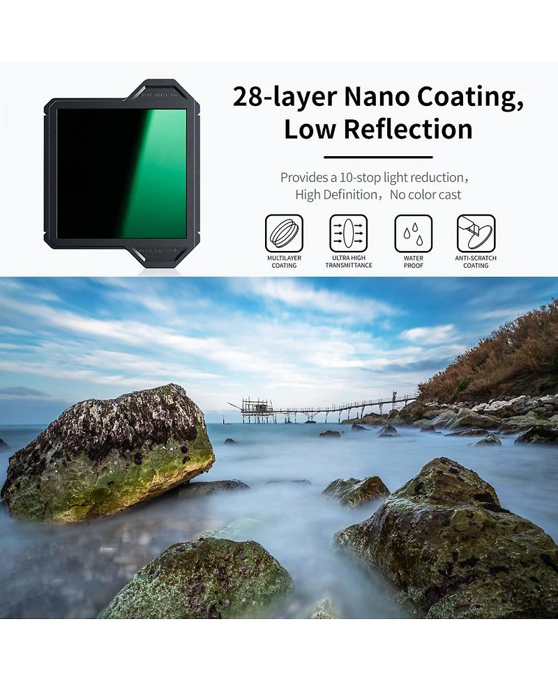 KandF Concept X Pro Square Filter Holder System with Cpl, ND1000