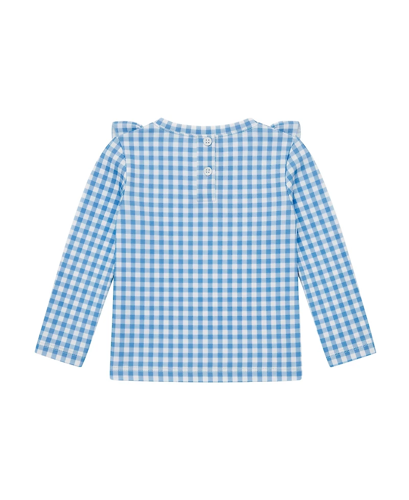 Sperry Baby Girls' Long-Sleeve Rashguard Top & Swim Bottoms with Sunglass, 2-Piece Set