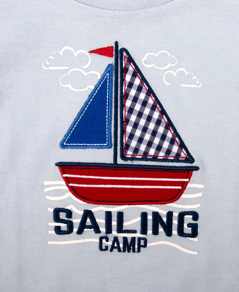 Baby Essentials Boys' Sailboat Crewneck T-Shirt and Shorts, 2-Piece Set