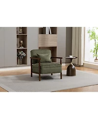 Streamdale Furniture Storage Chair, Mid Century Modern Accent Chair with Wood Frame