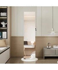 Streamdale Furniture 360° Swivel Jewelry Cabinet with Full Length Mirror