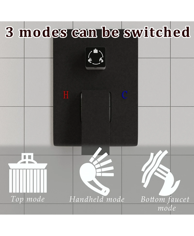 Lalahoo Rainfall Shower System With Handheld Spray And Tub Spray