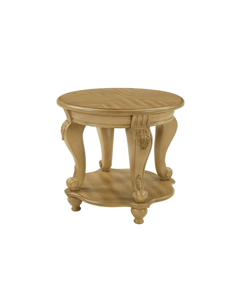 Streamdale Furniture 22" Two Tone Round End Table with Shelf