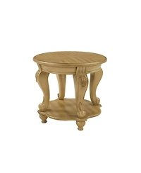 Streamdale Furniture 22" Two Tone Round End Table with Shelf